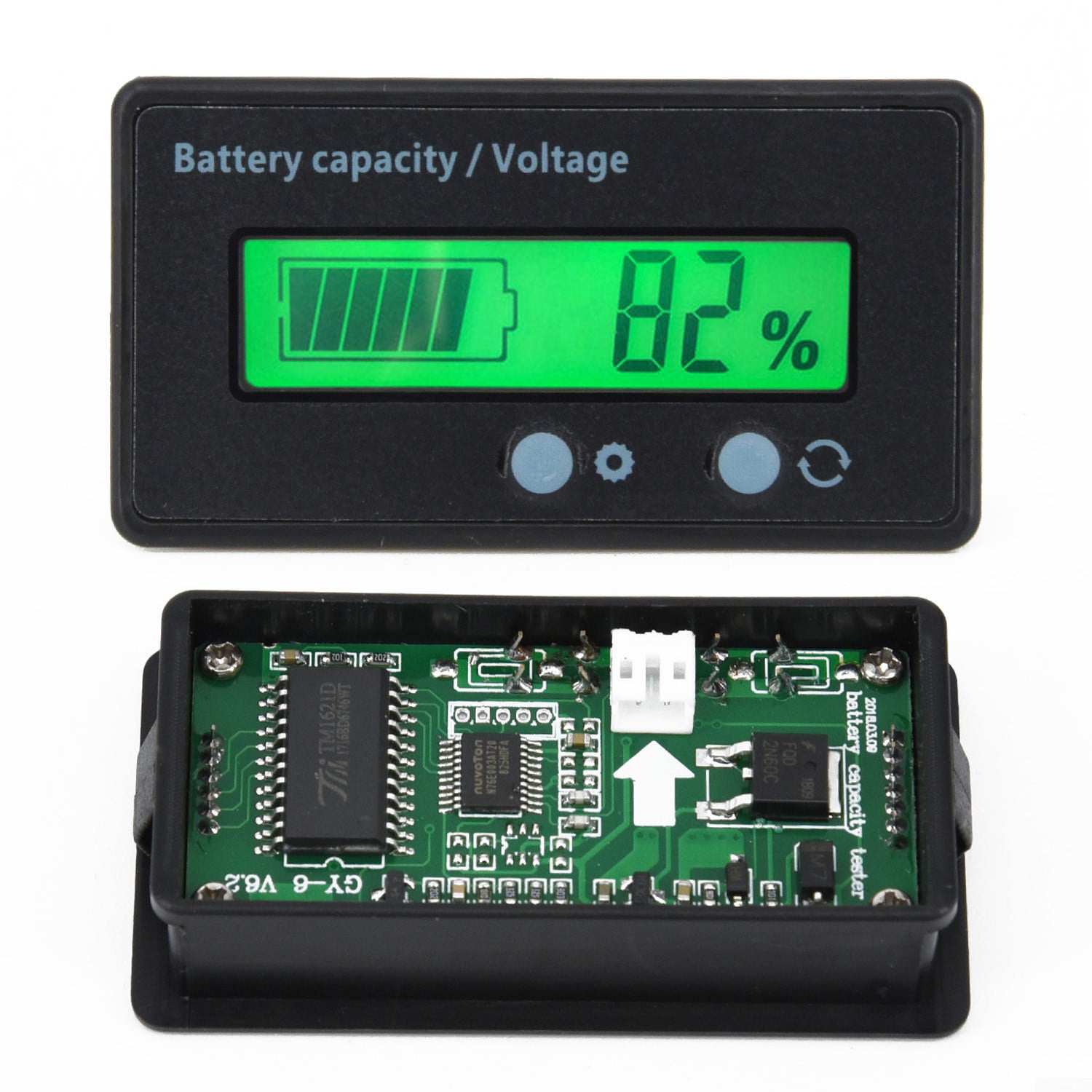 12 24 36 48V Battery Capacity Status LCD Digital Display Indicator Monitor Meter